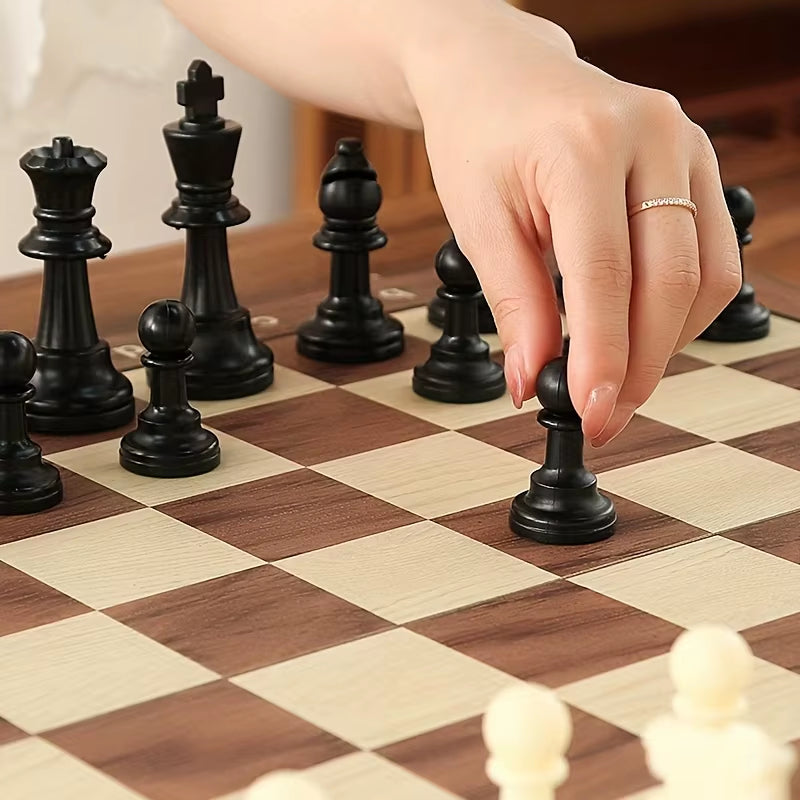 Chess Magnetic Folding Chess Set Solid Wooden Chess Baord Children Gift Family Strategy Chess Games